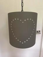 Grijze Metalen Hanglamp met Hartjes, Huis en Inrichting, Gebruikt, Ophalen of Verzenden, Industrieel, Metaal