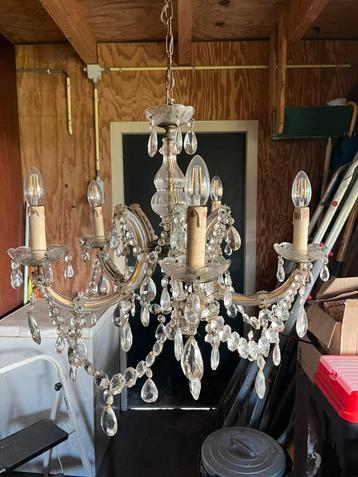 Kroonluchter 5 armen kristal beschikbaar voor biedingen