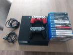 Playstation 4 met 2 controllers en diverse spellen, Spelcomputers en Games, Spelcomputers | Sony PlayStation 3, Ophalen, Phat