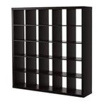 25vaks vakkenkast Expedit Kallax van ikea zwartbruin, Huis en Inrichting, Ophalen of Verzenden, Gebruikt, 25 tot 50 cm