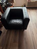 Leren fauteuil 85x85 cm, Gebruikt, Ophalen of Verzenden, 75 tot 100 cm, Modern