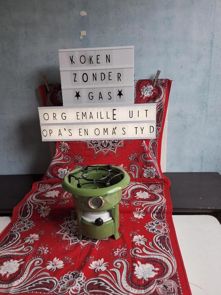 😯👌 I.Z.G.S. HOLLANDS COMPLEET OLIESTEL, Antiek en Kunst, Antiek | Emaille, Ophalen of Verzenden