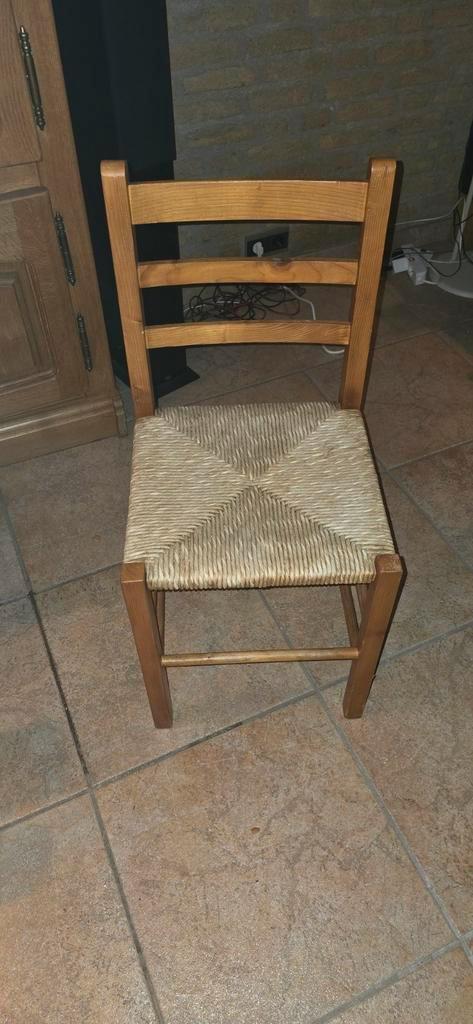 Authentieke Vintage Biezen/boeren Stoel, Antiek en Kunst, Antiek | Meubels | Stoelen en Banken, Ophalen