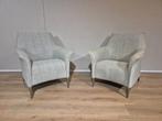 Leolux Mayuro Fauteuils - ZGAN - 1 jaar gebruikt - Design, Metaal, 75 tot 100 cm, Ophalen of Verzenden, Zo goed als nieuw