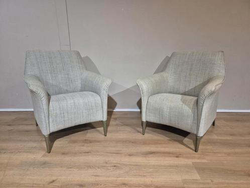 Leolux Mayuro Fauteuils - ZGAN - 1 jaar gebruikt - Design, Huis en Inrichting, Fauteuils, Zo goed als nieuw, Hout, Metaal, Stof
