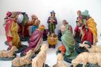 Grote oude gipsen kerstgroep gemerkt GIRA Holland 30 cm hoog, Diversen, Kerst, Ophalen, Gebruikt