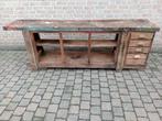 oude timmermanswerkbank lengte241cm breedte 53cm hoogte 84cm, Doe-het-zelf en Verbouw, Werkbanken, Ophalen, Gebruikt