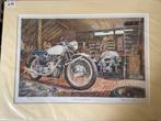 Zeefdruk Velocette Thruxton - Ingelijst, Ophalen of Verzenden