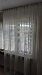 2 grote gebroken witte vitrage's, Gebruikt, 200 cm of meer, Wit, Ophalen of Verzenden