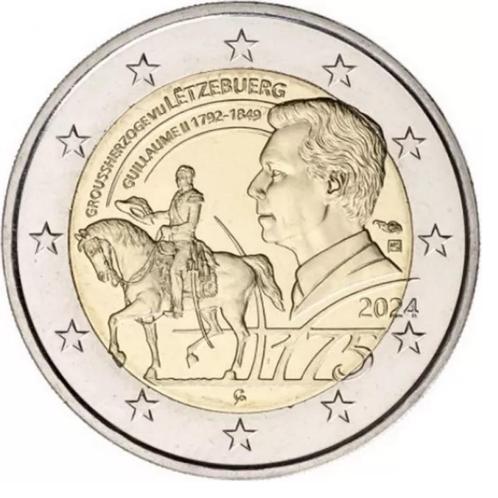 Speciale 2 Euro LUXEMBURG 2024 "Groothertog Guilaumme" unc., Postzegels en Munten, Munten | Europa | Euromunten, 2 euro, Luxemburg