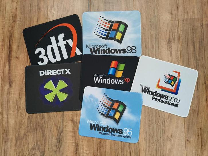 Windows 95 98 2000 XP 3dfx DirectX Voodoo Pentium Muismat, Computers en Software, Muismatten, Verzenden