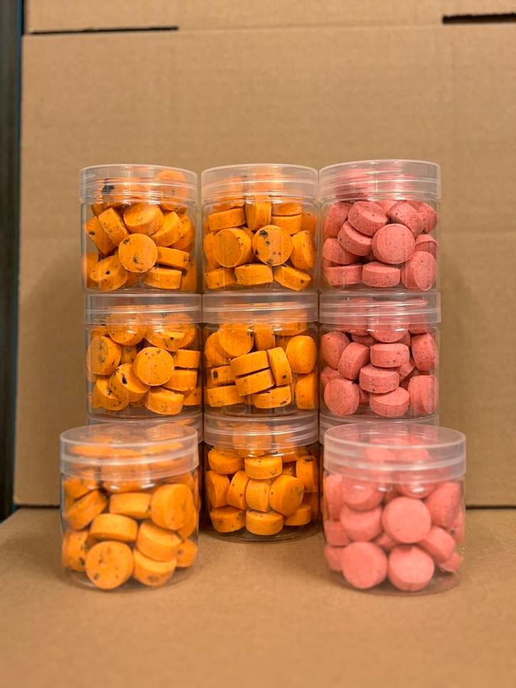 Pop-up toppers 15mm Hot peach & Squid octopus, Watersport en Boten, Hengelsport | Karpervissen, Zo goed als nieuw, Overige typen