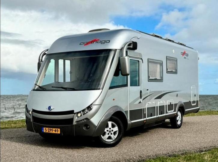 Carthago Chic E-Line 2014 automaat, leveling, hefbed, airco, Caravans en Kamperen, Campers, Particulier, tot en met 4, Integraal