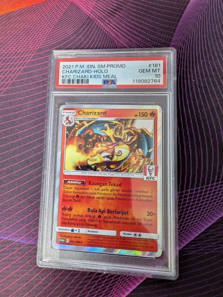 Charizard - PSA 10 - TUE 14 - 181 - KFC - Pokemon, Hobby en Vrije tijd, Verzamelkaartspellen | Pokémon, Zo goed als nieuw, Ophalen of Verzenden