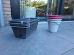 Bloembakken voor aan schutting, Tuin en Terras, Bloembakken en Plantenbakken, Ophalen, Zo goed als nieuw, Rond, Kunststof