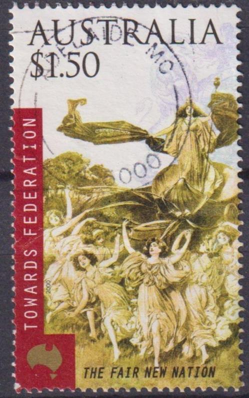 Australië 2000 100 jaar Onafhankelijk, Postzegels en Munten, Postzegels | Oceanië, Gestempeld, Ophalen of Verzenden
