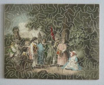 antieke houten puzzel beschikbaar voor biedingen
