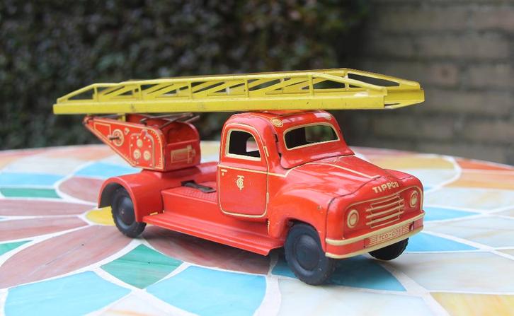 blikken tippco brandweerwagen in een hele mooie staat, Antiek en Kunst, Antiek | Speelgoed, Ophalen of Verzenden