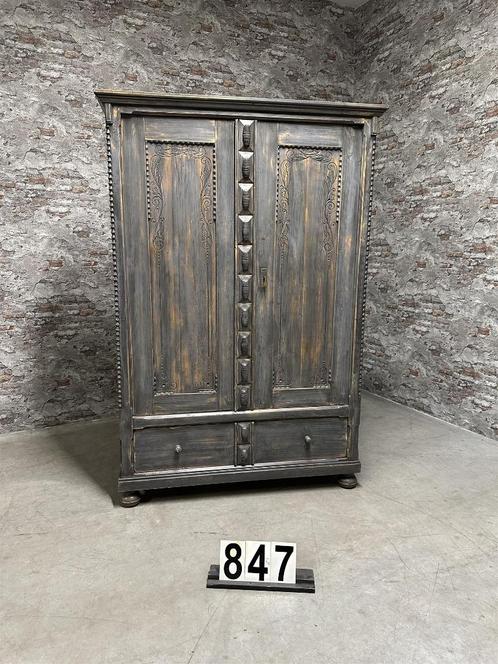 Grenen 2 deurs kast | Vintage look nr.847, Antiek en Kunst, Antiek | Meubels | Kasten, Ophalen of Verzenden