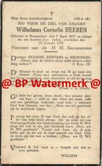 Heeren Wilhelmus 1917 Roosendaal 1937 - 20700, Verzamelen, Bidprentjes en Rouwkaarten, Bidprentje, Ophalen of Verzenden