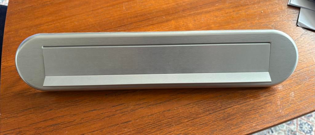 Briefplaat brievenbusklep Hoppe, Ophalen, Zo goed als nieuw, Aluminium