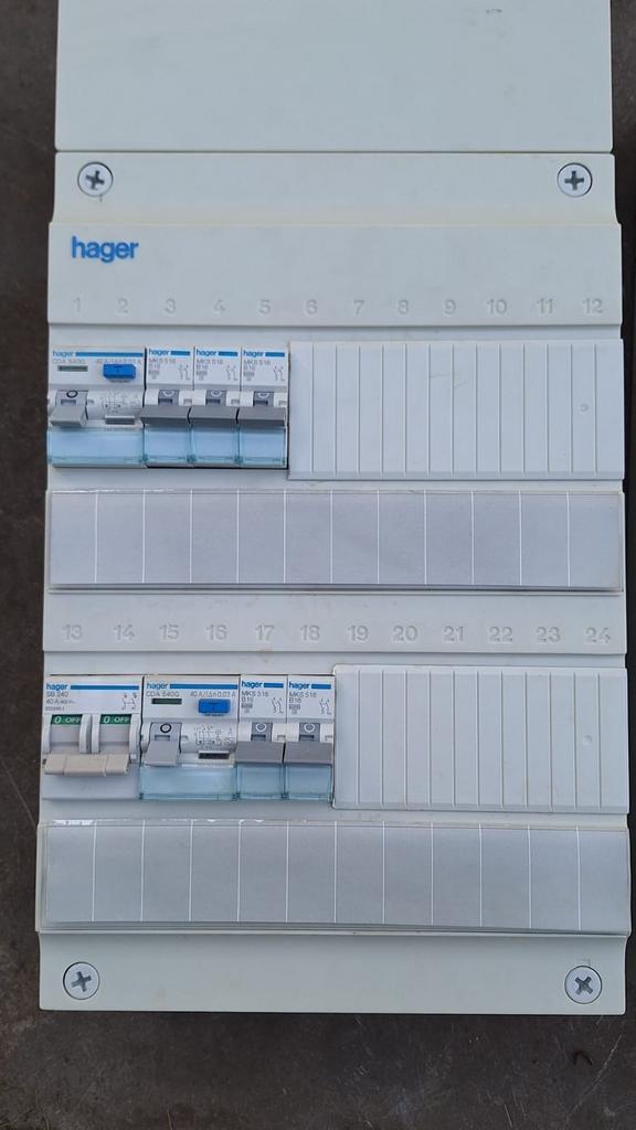 Hager Groepenkast, Doe-het-zelf en Verbouw, Elektra en Kabels, Gebruikt, Overige typen, Ophalen