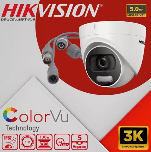 Hikvision Bewakingscamera 5Mp ColorVu Turbo HD TVI  NIEUW !, Audio, Tv en Foto, Videobewaking, Nieuw, Buitencamera, Ophalen of Verzenden