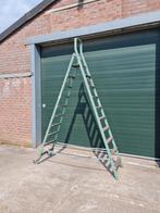 zeer degelijke DUBBELE TRAP 2×9 treden, Doe-het-zelf en Verbouw, Ladders en Trappen, Ophalen, Gebruikt, Trap, Opvouwbaar of Inschuifbaar
