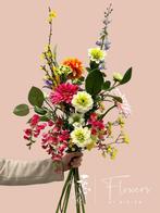 Zijden silk boeket met vrolijke kleuren NIEUW!, Binnen, Info@flowersbymirjam.nl, Nieuw, Transformatorstraat 6a
