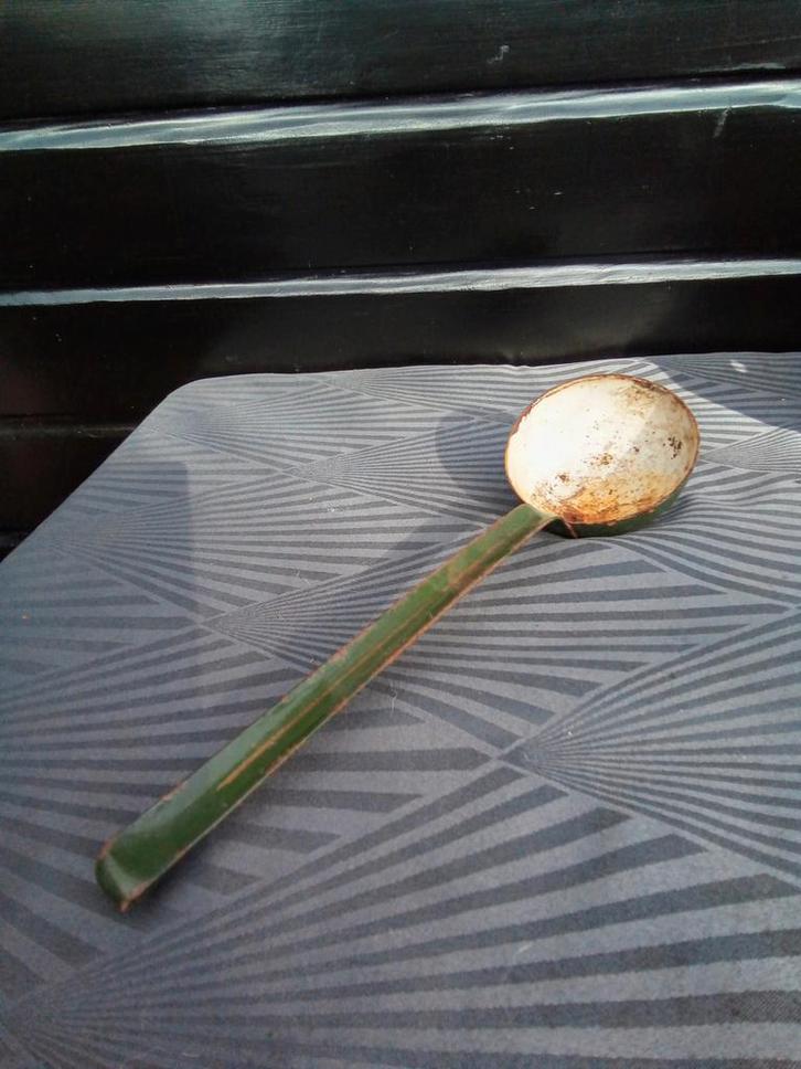 Emaille soeplepel., Antiek en Kunst, Antiek | Emaille, Ophalen of Verzenden