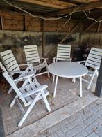 Herlag tuinset met 5 Stoelen, Tuin en Terras, Ophalen, 5 zitplaatsen, Gebruikt, Tuinset
