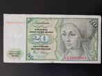 20 mark Duitsland 1980 jaar, Postzegels en Munten, Bankbiljetten | Europa | Niet-Eurobiljetten, Ophalen of Verzenden, Duitsland