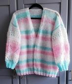 Nieuw handgemaakt mohair vest, maat zie afmetingen., Wit, Maat 42/44 (L), Nieuw, Ophalen of Verzenden