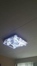 Plafond lamp met afstandstand bediening, Ophalen, Zo goed als nieuw, Glas