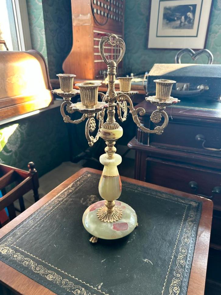 Antieke Kandelaar met 5 Armen, Antiek en Kunst, Antiek | Kandelaars, Koper of Brons, Ophalen