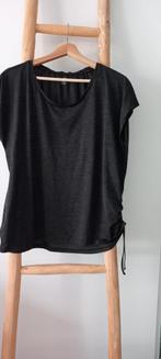 H&M SPORT SHIRT ZWART/ ANTRACIET MT L, H&M, Zwart, Maat 42/44 (L), Ophalen of Verzenden