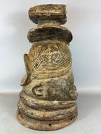 240456 Oud Afrikaans Mende Sowei Sande Masker., Antiek en Kunst, Ophalen of Verzenden