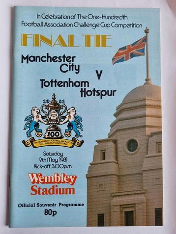 Manchester City - Tottenham FA Cup Final programme beschikbaar voor biedingen