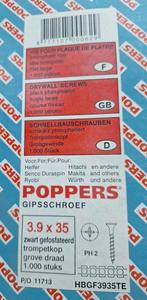 Poppers Gipsschroef Makita Hitachi 750 stuks op band., Ophalen of Verzenden, Nieuw