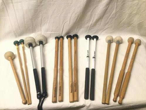 Diverse mallets, paukenstokken, kloppers drumstokken,, Muziek en Instrumenten, Percussie, Zo goed als nieuw, Overige soorten, Ophalen of Verzenden