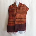 Mooie sjaal, oranje-rood-bruin 160x40, Maat 38/40 (M), ., Ophalen of Verzenden, Zo goed als nieuw