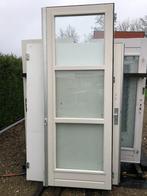 |hardhouten| dubbelen | deuren| dubbel glas| 254 X 189,5|, Doe-het-zelf en Verbouw, Ophalen, Gebruikt, Buitendeur, Glas