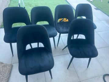 Zwarte Eetkamerstoelen - Set van 6 beschikbaar voor biedingen
