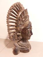 Balinese Legong Danseres Buste - Houtsnijwerk, Ophalen of Verzenden