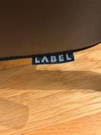 Zwarte lederen Label stoelen - Gerard Vandenberg design, Huis en Inrichting, Ophalen, Twee, Zwart, Leer