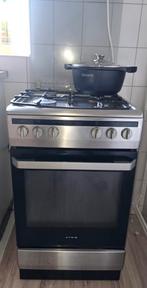 Fornuis, Ophalen, Minder dan 85 cm, 4 kookzones, Zo goed als nieuw