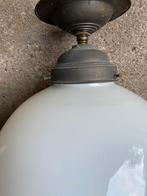 Opaline glazen bol hanglamp , jaren 50, Ophalen of Verzenden