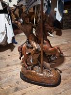 Man te paard met zwaard lamp, Ophalen