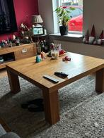 Prachtige massief eiken salontafel, 100 tot 150 cm, Zo goed als nieuw, Rechthoekig, 50 tot 100 cm