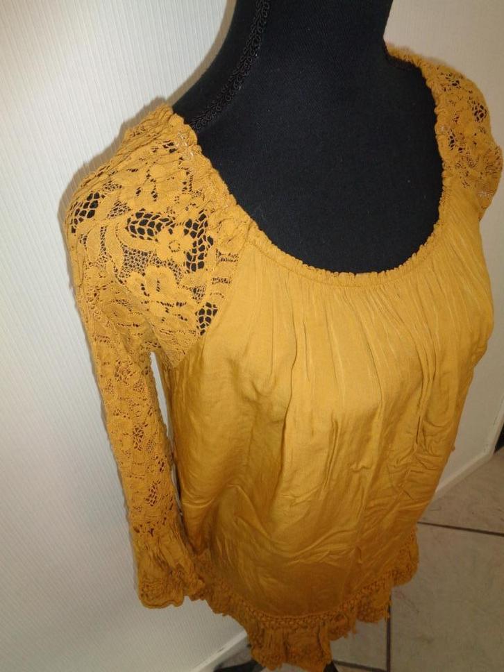 valt als maat XL oksel tot oksel 60 cm-100% viscose, Kleding | Dames, Blouses en Tunieken, Zo goed als nieuw, Maat 46/48 (XL) of groter